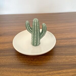 Cactus Ceramic Ring Dish Jewelry Holder Organizer Trinket Tray for Home Decor